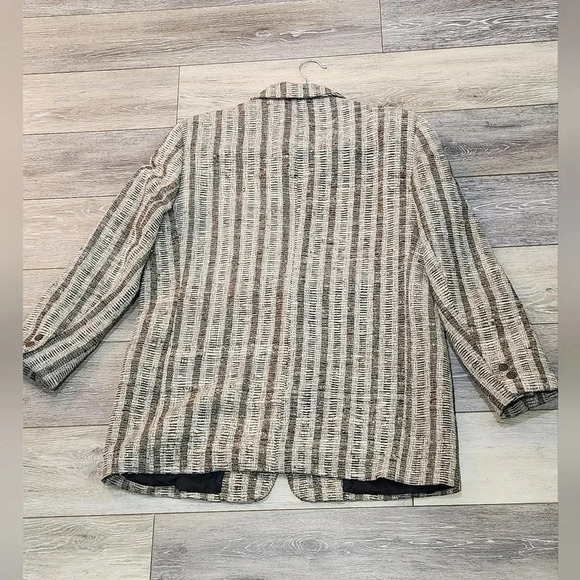 Alex New York 100% Silk gold tweed blazer - Picture 7 of 13